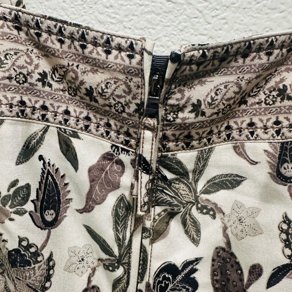 Tory Burch botanical print mikado dress 6 - Picture 4 of 8
